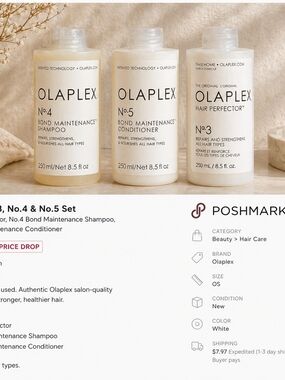 Authentic Olaplex BUNDLE 3-piece hair care set — salon-quality treatment